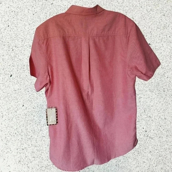 Vans men casual button up shirt pink size small - Picture 4 of 8